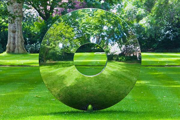 Torus garden sculpture on show at Eaton Square Gardens, central London