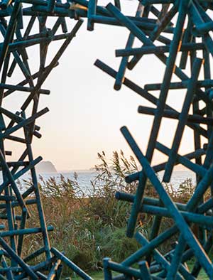 Custom landscape sculpture for private island off the South coast of England