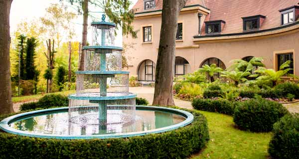 Very tall tiered garden fountain