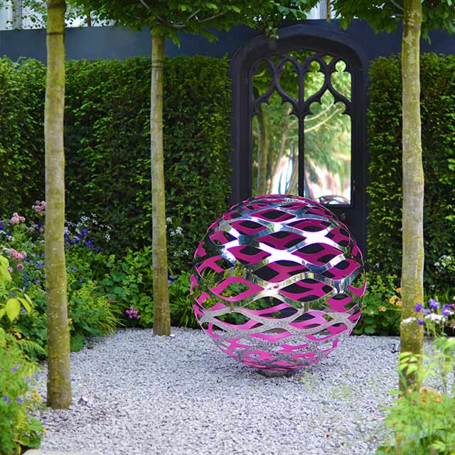 Filium garden sphere at the end of a path