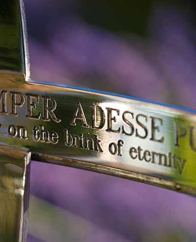 Personalised engraving on sundial