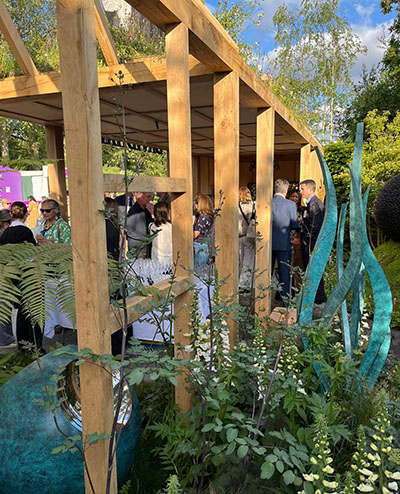 Evening drinks on our stand