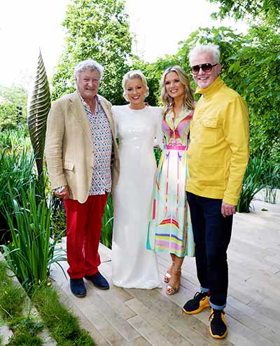 Chris Evans and Good Morning Presenter Charlotte Hawkins visit the Savills David Harber show garden
