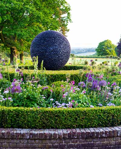 Stone garden sphere