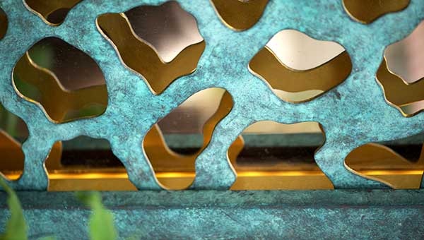 Detail of the Lattice wall sculpture