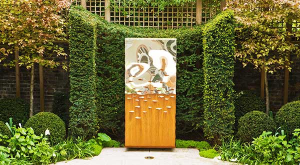 oxidised metal outdoor garden art