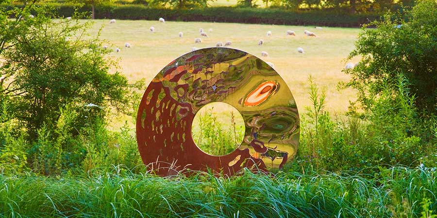 Portal metal garden sculpture