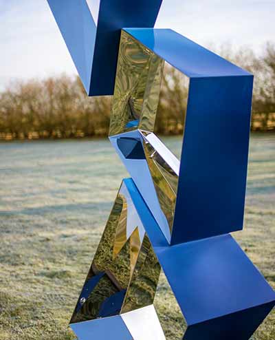 Quad sculpture outside on a frosty morning