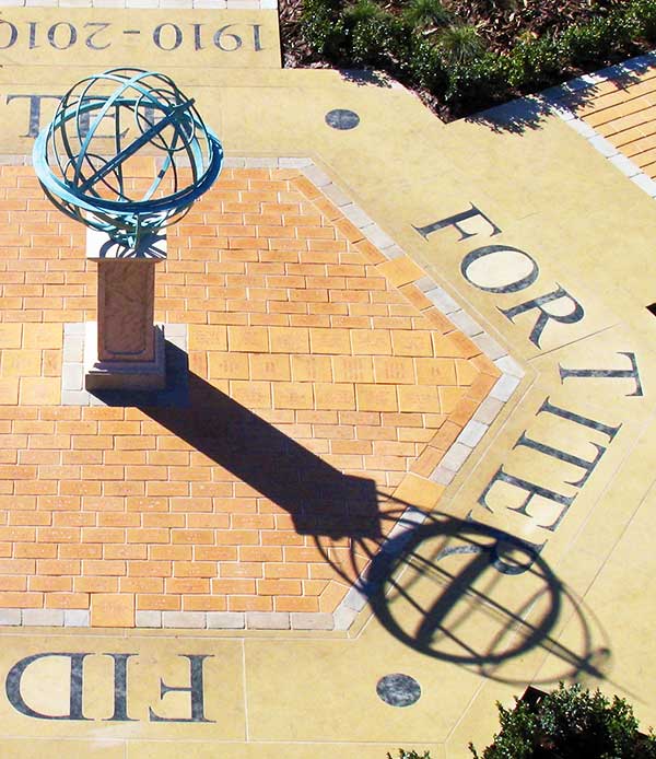 Bronze armillary sphere,
Altrincham Grammar School for girls,
Cheshire,
England