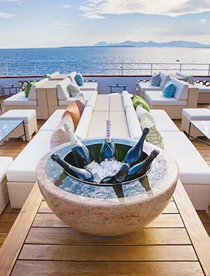 Stone champagne bucket for the Hotel du Cap-Eden-Roc, Antibes, France