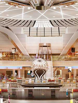 Large custom pendulum sculpture for Jeddah airport