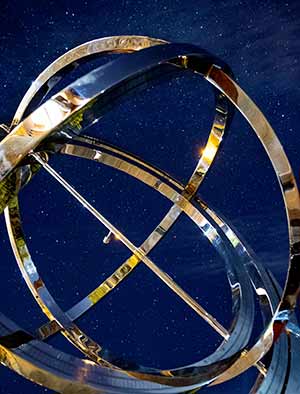 Working version of a four hundred year old armillary design for St John’s College, Santa Fe
