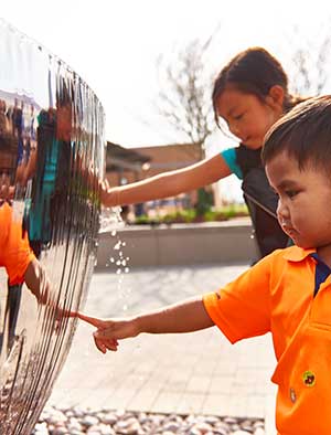 Sculptures and water features for Liberty Center mixed use development in Cincinnati, Ohio