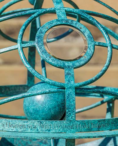 Detail showing the interactive lens of Armillary 30