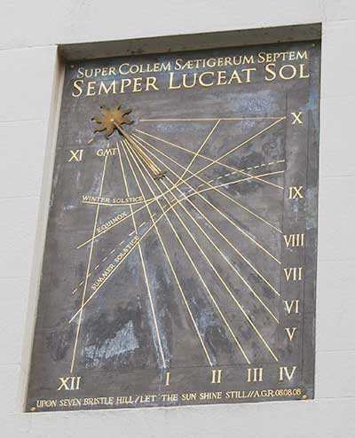 Lead wall sundial