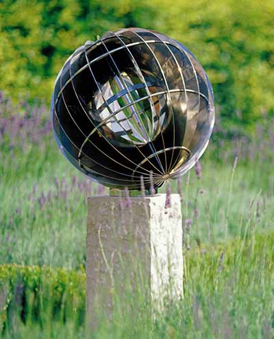 Maya sundial in the grass