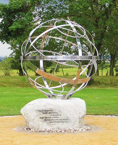 Stainless steel armillary sphere