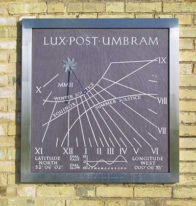 Slate vertical sundial