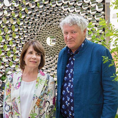 David Harber and Janice parker on the D&D building roof terrace