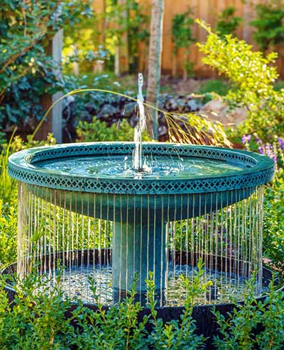 Garden fountain, inspired by calm Arabian water features