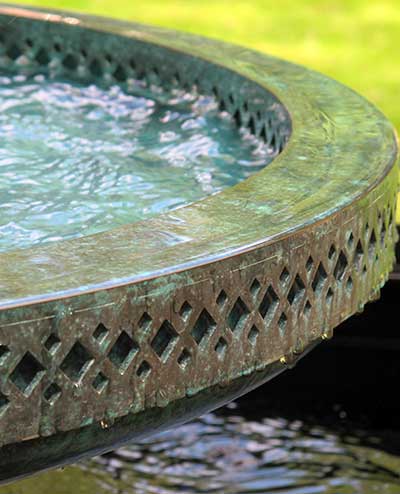Detail of the Mimeo bronze water bowl