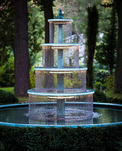Tiered Water Fountains | The Crucello bronze 3 tier fountain